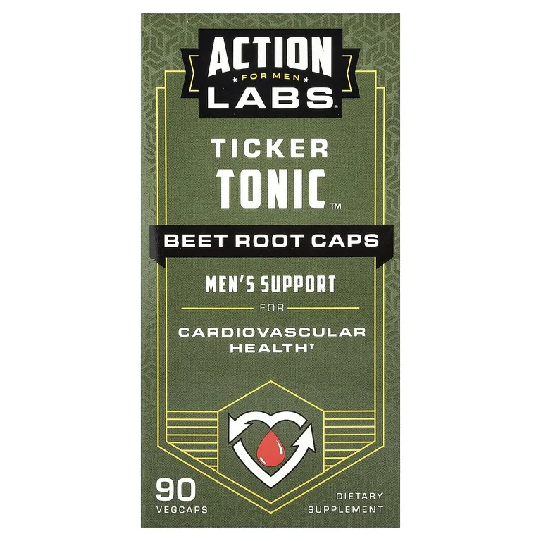 Action Labs, для мужчин, Ticker Tonic™, корнеплод свеклы, 90 растительных капсул