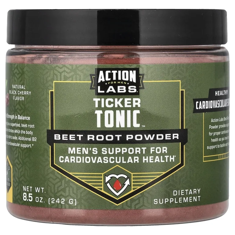 Action Labs, Ticker Tonic™, порошок из корнеплода свеклы, натуральный вкус черешни, 242 г (8,5 унции)
