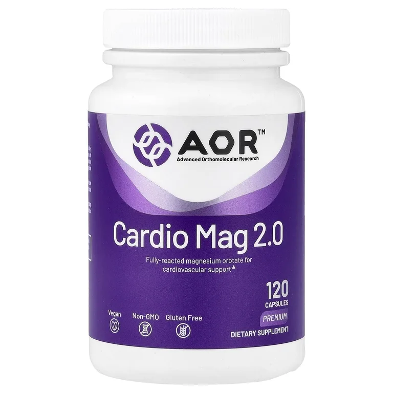 Advanced Orthomolecular Research AOR, оротат магния, 120 растительных капсул