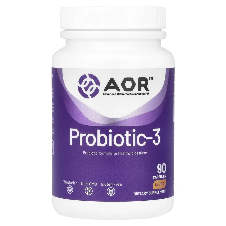 Advanced Orthomolecular Research AOR, пробиотики, 90 капсул