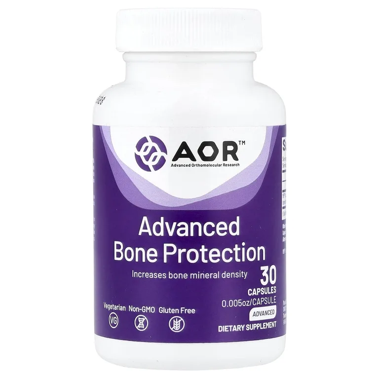 Advanced Orthomolecular Research AOR, Улучшенная защита костей, 30 капсул (40 мг в 1 капсуле)