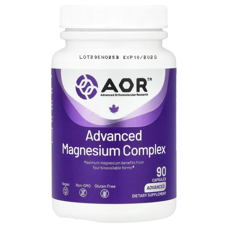 Advanced Orthomolecular Research AOR, Улучшенный комплекс магния, 90 растительных капсул