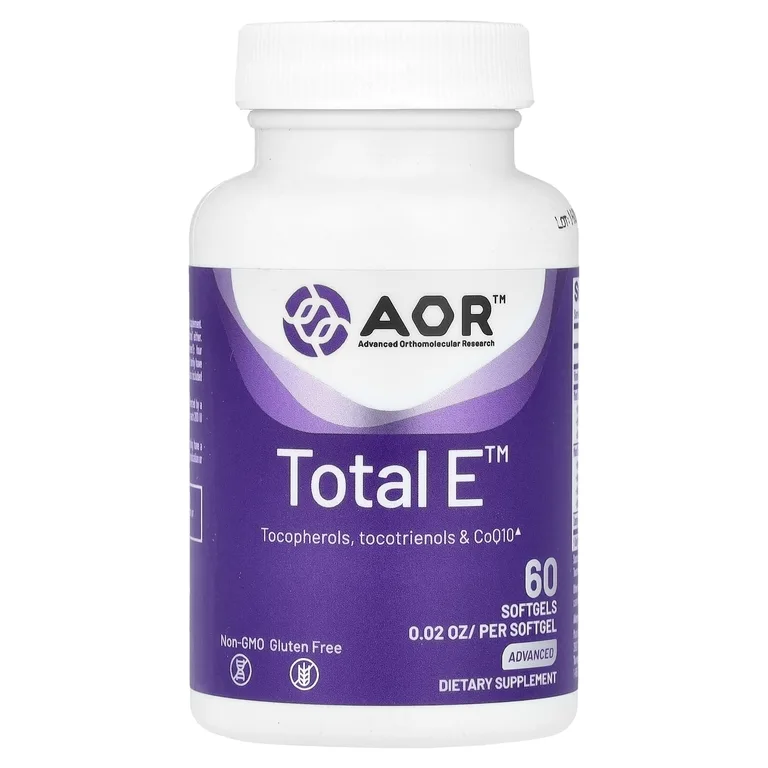 Advanced Orthomolecular Research AOR, Витамин E, 60 капсул