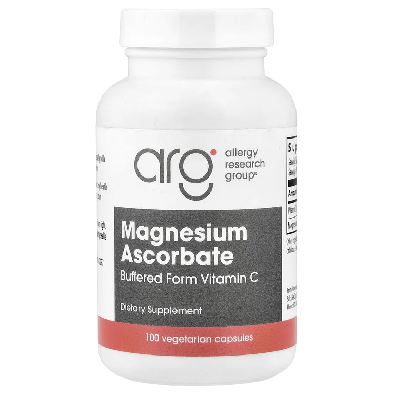Allergy Research Group, аскорбат магния, 100 вегетарианских капсул