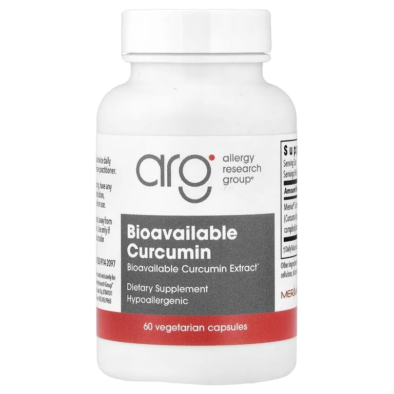 Allergy Research Group, Экстракт корня куркумы, 60 вегетарианских капсул (500 мг в 1 капсуле)