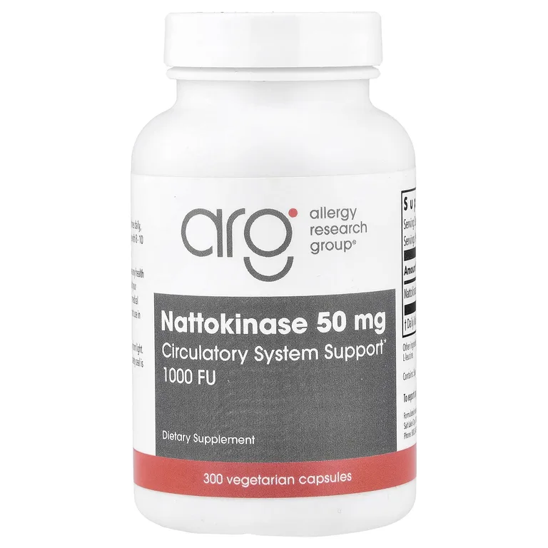 Allergy Research Group, наттокиназа, 50 мг, 300 вегетарианских капсул