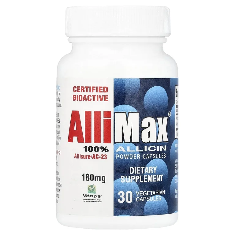 Allimax, Капсулы с порошком 100%-ного аллицина, 180 мг, 30 капсул в растительной оболочке