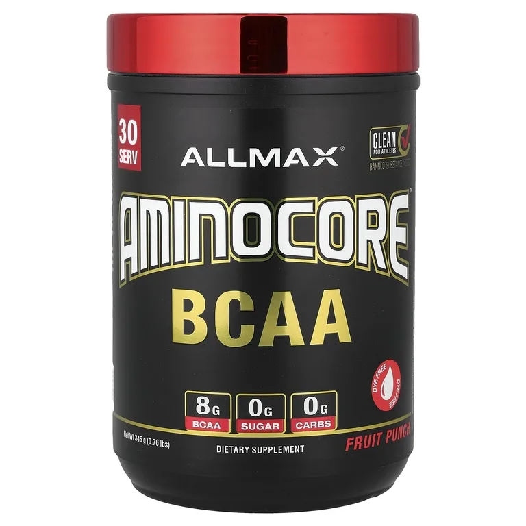 ALLMAX, AMINOCORE™ BCAA, со вкусом фруктового пунша, 345 г (0,76 фунта)