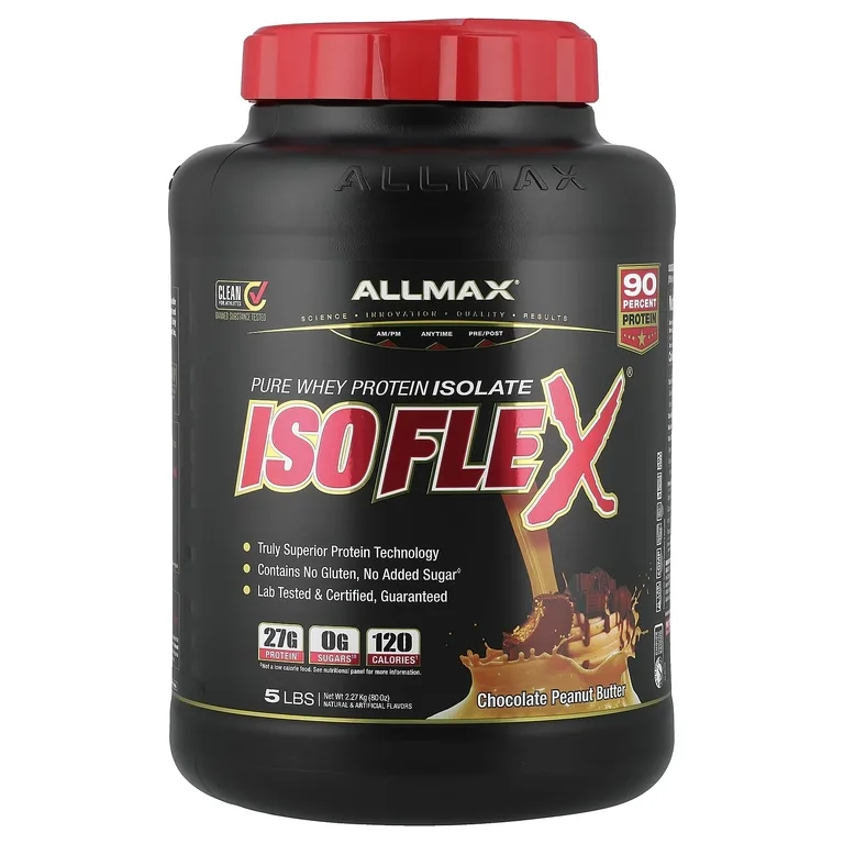 ALLMAX, чистый изолят сывороточного протеина, шоколад с арахисовой пастой, 2,27 кг (5 фунтов)