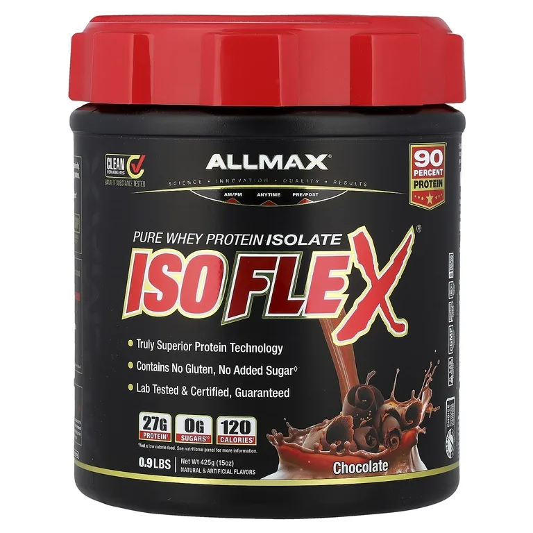 ALLMAX, чистый изолят сывороточного протеина, со вкусом шоколада, 425 г (0,9 фунта)