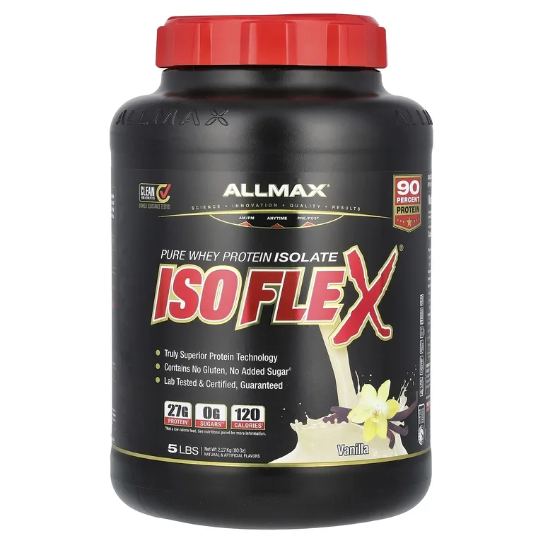 ALLMAX, чистый изолят сывороточного протеина, ваниль, 2,27 кг (5 фунтов)