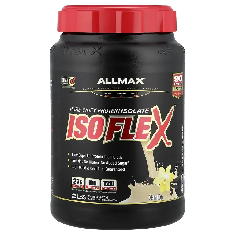 ALLMAX, чистый изолят сывороточного протеина, ваниль, 907 г (2 фунта)