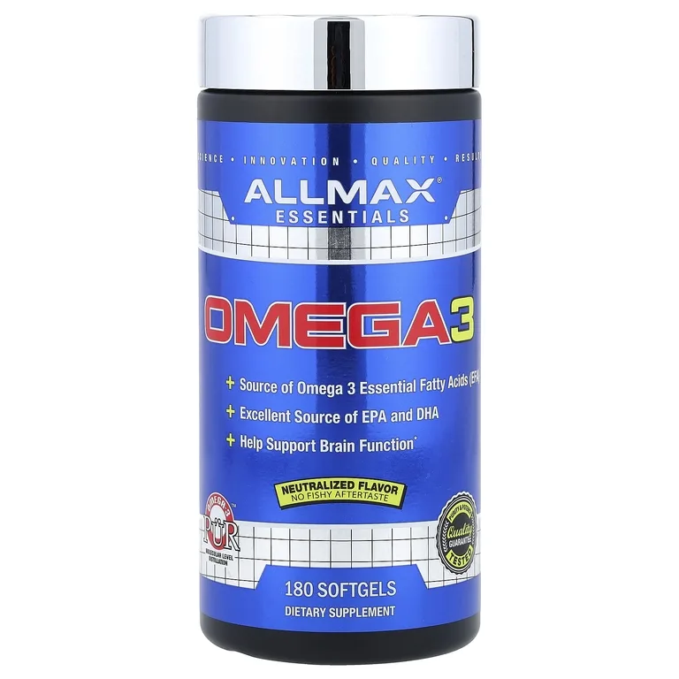 ALLMAX, омега-3, 180 желатиновых капсул