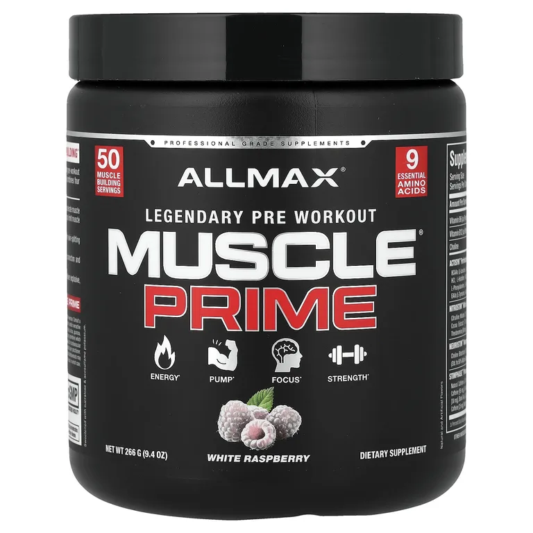 ALLMAX, предтренировочный комплекс, со вкусом белой малины, 266 г (9,4 унции)