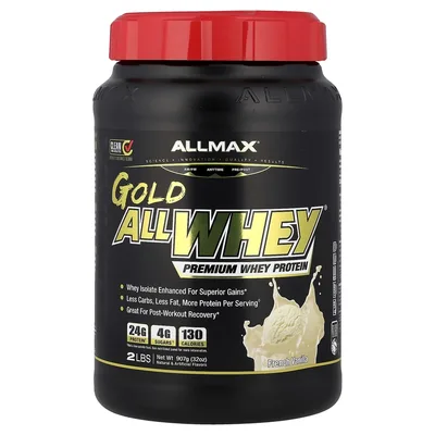 ALLMAX, сывороточный протеин, французская ваниль, 907 г (2 фунта)