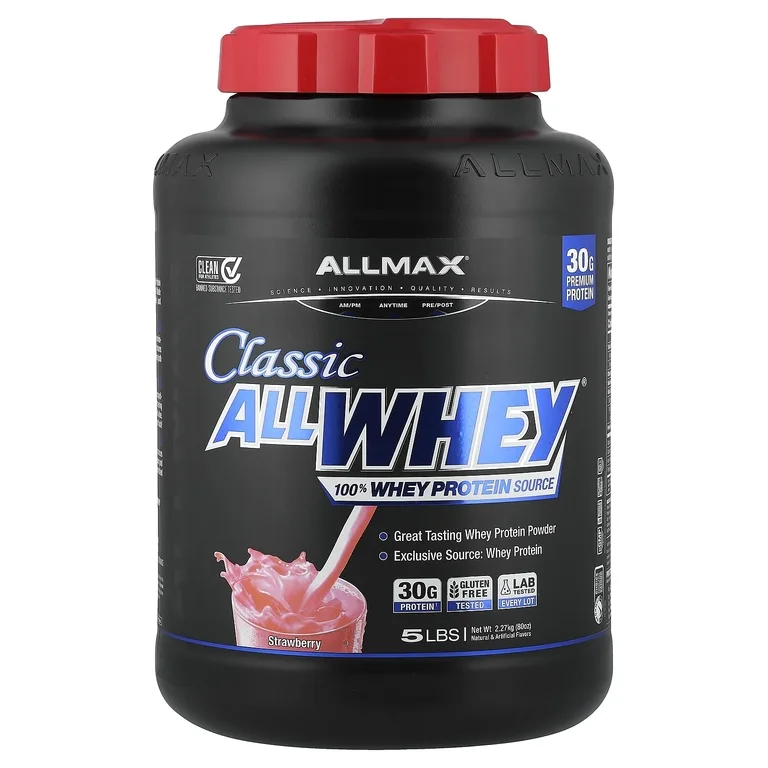 ALLMAX, сывороточный протеин, клубничный вкус, 2,27 кг (5 фунтов)