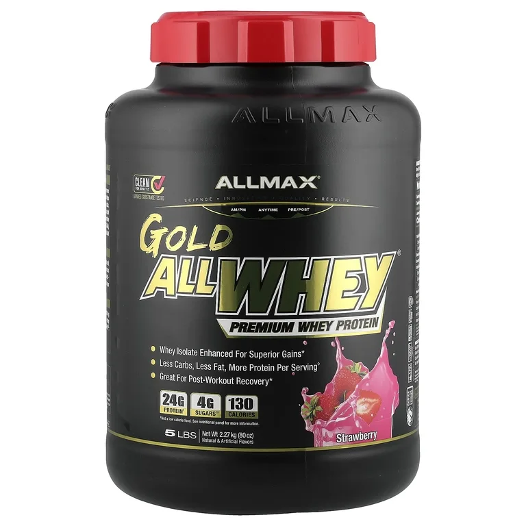 ALLMAX, сывороточный протеин, клубничный вкус, 2,27 кг (5 фунтов)