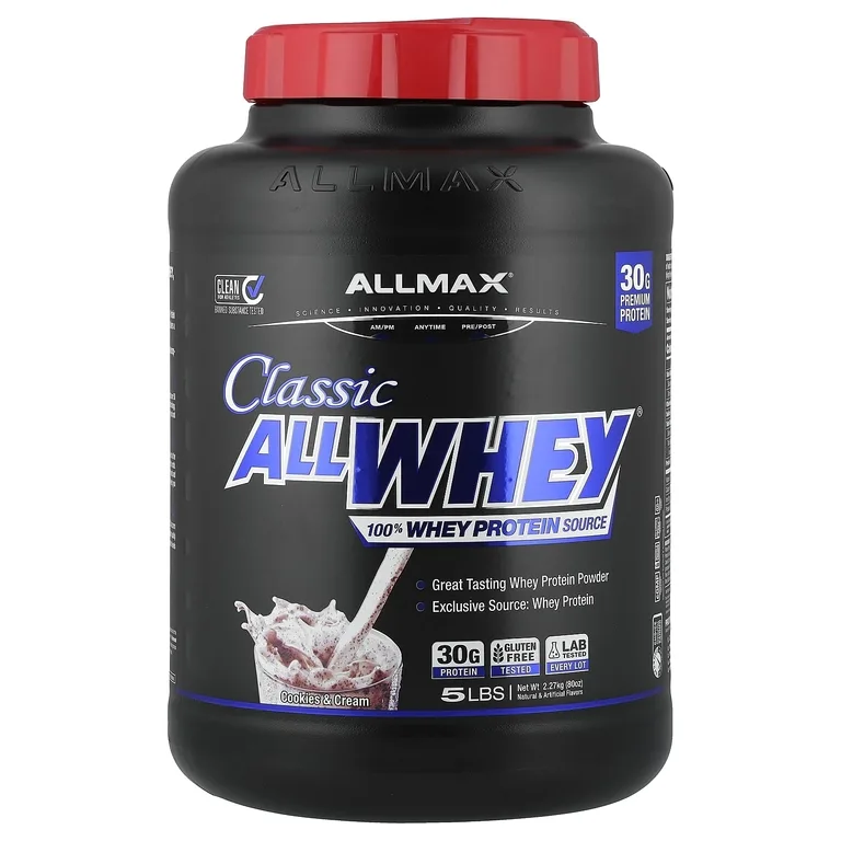 ALLMAX, сывороточный протеин, печенье и сливки, 5 фунтов (2,27 кг)