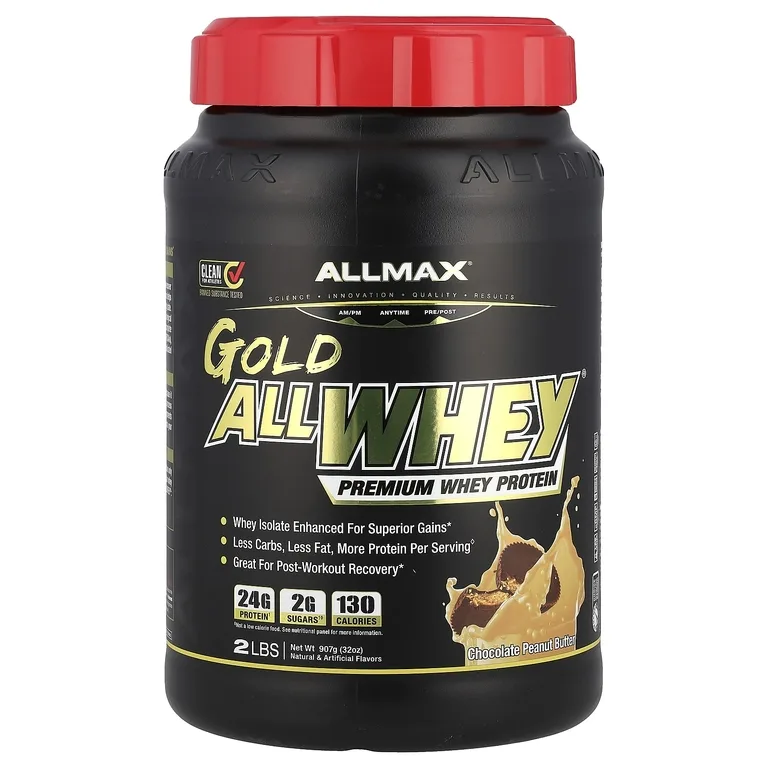 ALLMAX, сывороточный протеин, шоколадно-арахисовая паста, 907 г (2 фунта)