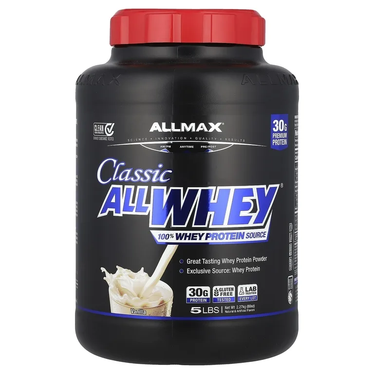 ALLMAX, сывороточный протеин, со вкусом ванили, 2,27 кг (5 фунтов)