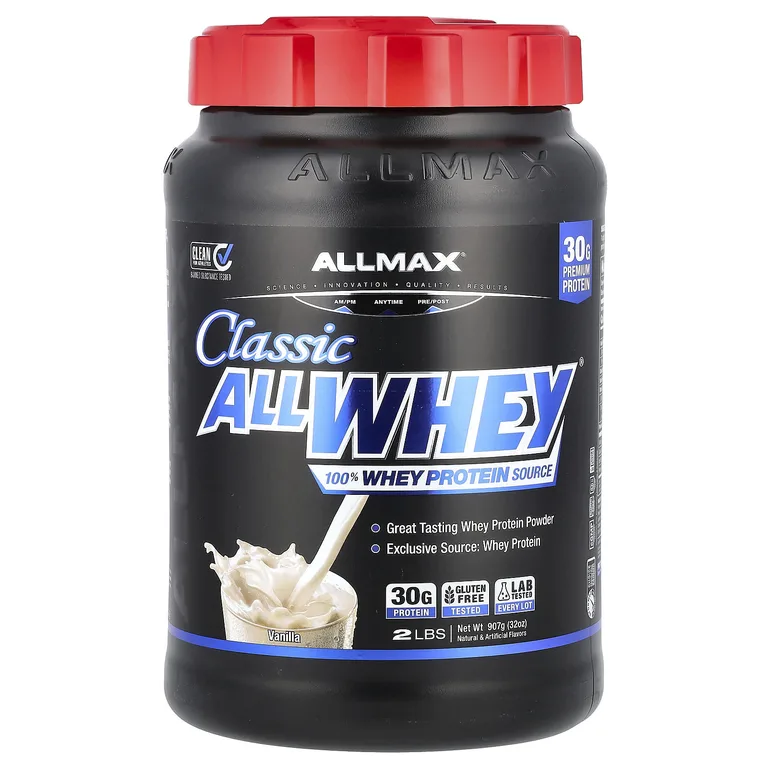 ALLMAX, сывороточный протеин, со вкусом ванили, 907 г (2 фунта)