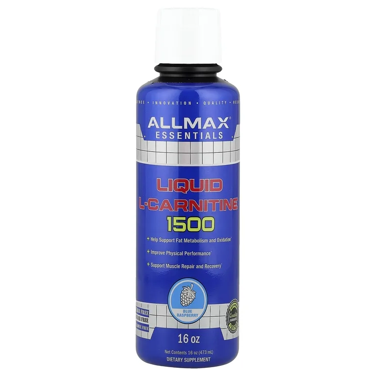 ALLMAX, жидкий L-карнитин 1500, голубая малина, 473 мл (16 уний)