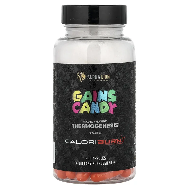 ALPHA LION, Gains Candy, CaloriBurn®, 60 капсул (40 мг в 1 капсуле)