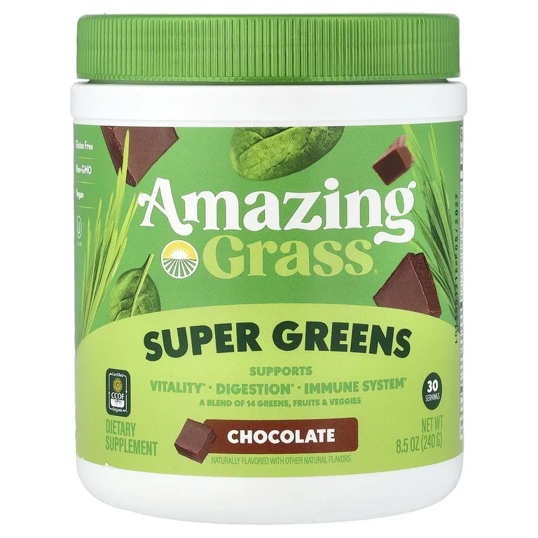 Amazing Grass, Super Greens, шоколад, 240 г (8,5 унции)
