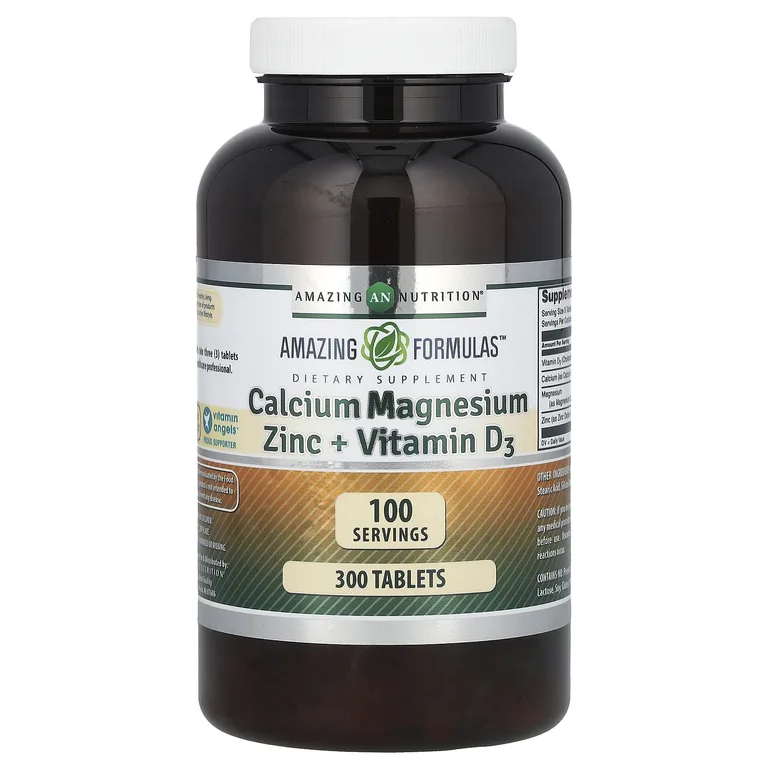 Amazing Nutrition, Amazing Formulas, кальций, магний, цинк и витамин D3, 300 таблеток