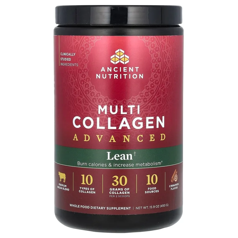Ancient Nutrition, Multi Collagen Advanced, улучшенный коллаген, корица, 450 г (15,9 унции)