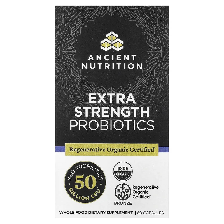 Ancient Nutrition, пробиотики, 60 капсул