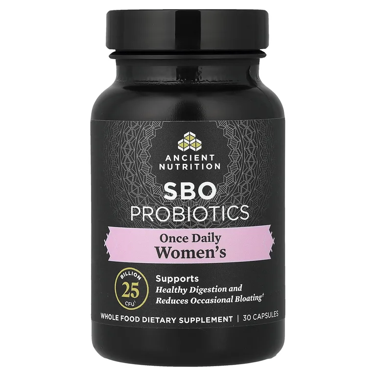 Ancient Nutrition, SBO Probiotics, Once Daily Women's, 25 млрд КОЕ, 30 капсул