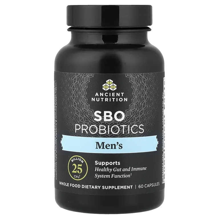 Ancient Nutrition, SBO, пробиотики для мужчин, 60 капсул