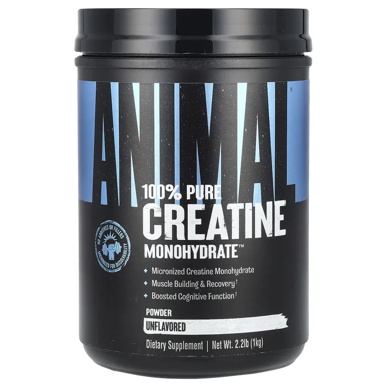 Animal, 100% Pure Creatine Monohydrate™, чистый моногидрат креатина, порошок, без добавок, 1 кг (2,2 фунта)