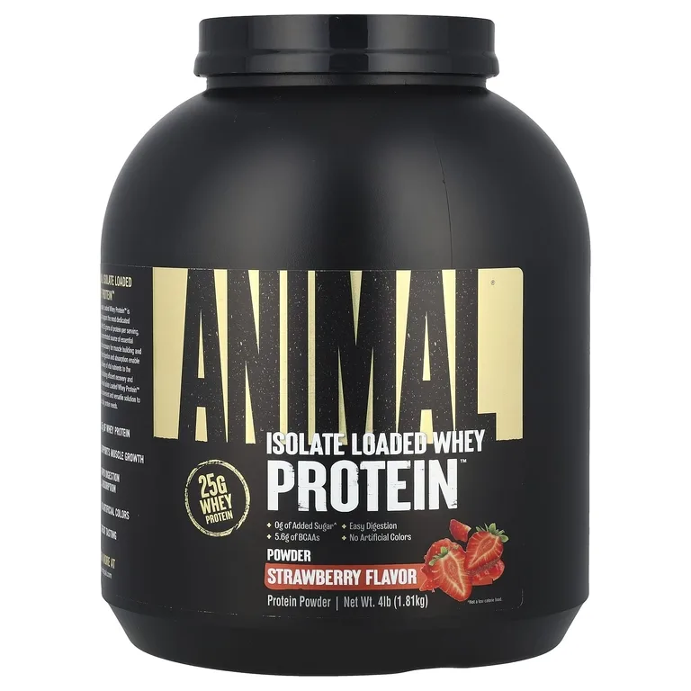 Animal, Isolate Loaded Whey Protein™, сывороточный протеин в порошке, со вкусом клубники, 1,81 кг (4 фунта)