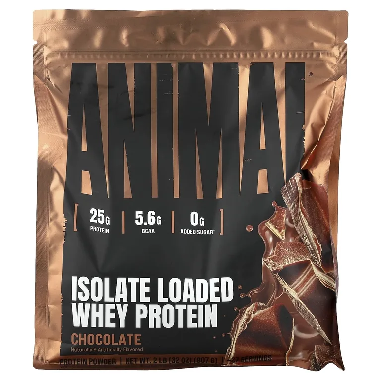 Animal, Изолят сывороточного протеина Whey Protein™ в порошке, с шоколадным вкусом, 907 г (2 фунта)