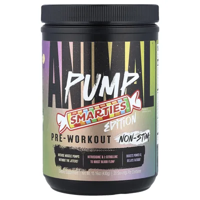 Animal, Pump™ Pre-Workout, предтренировочный комплекс без стимуляторов, Smarties® Edition, 430 г (15,16 унции)