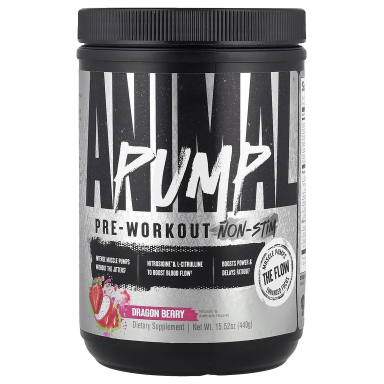 Animal, Pump™, предтренировочный комплекс без стимуляторов, со вкусом питахайи, 440 г (15,52 унции)