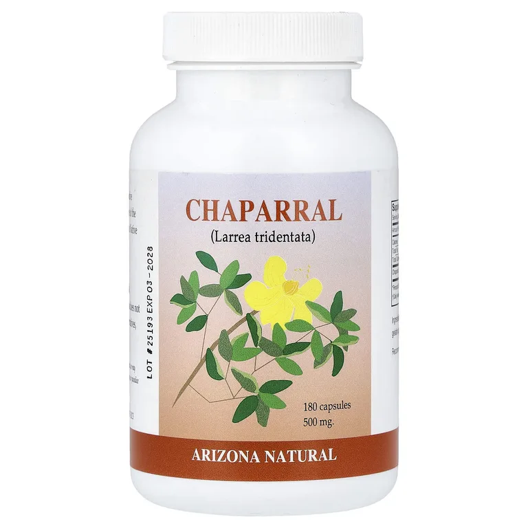 Arizona Natural, чапараль, 180 капсул (500 мг в 1 капсуле)
