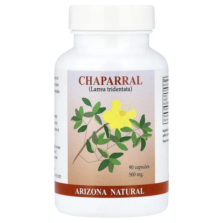 Arizona Natural, чапараль, 90 капсул (500 мг в 1 капсуле)