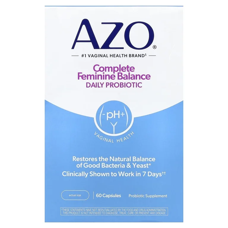 AZO, Complete Feminine Balance, ежедневный пробиотик, 60 капсул