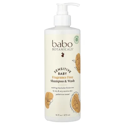 Babo Botanicals, шампунь и гель для душа для детей, не содержит отдушек, 16 ж. унц. (473 мл)