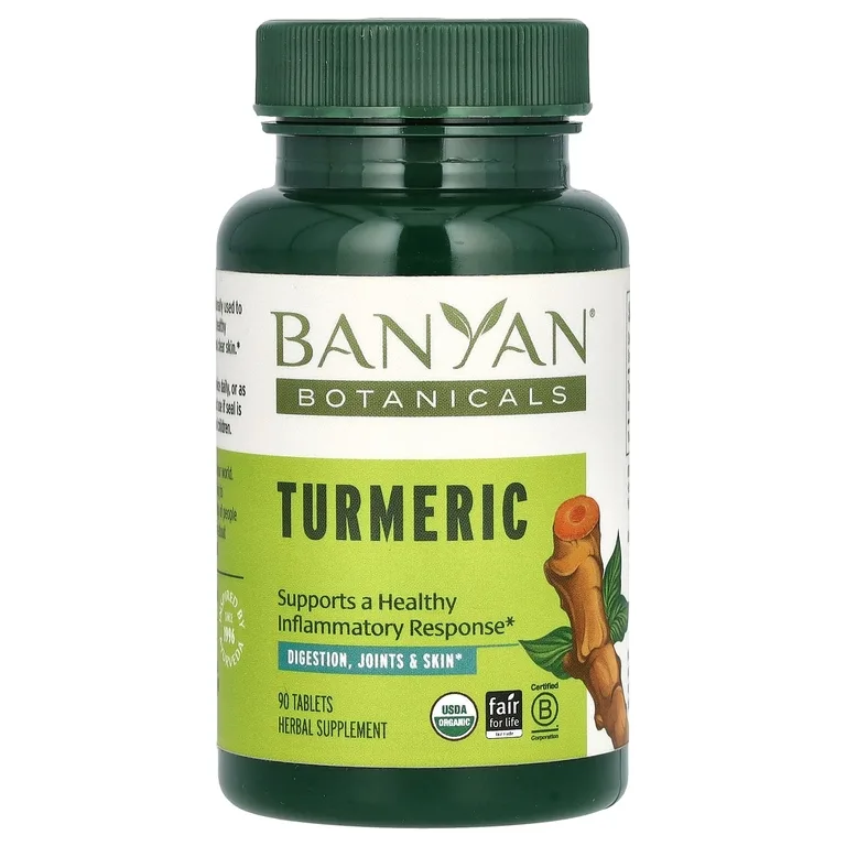 Banyan Botanicals, Куркума, 90 таблеток (500 мг в 1 таблетке)