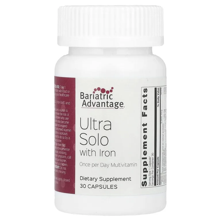 Bariatric Advantage, Ultra Solo с железом, 30 капсул