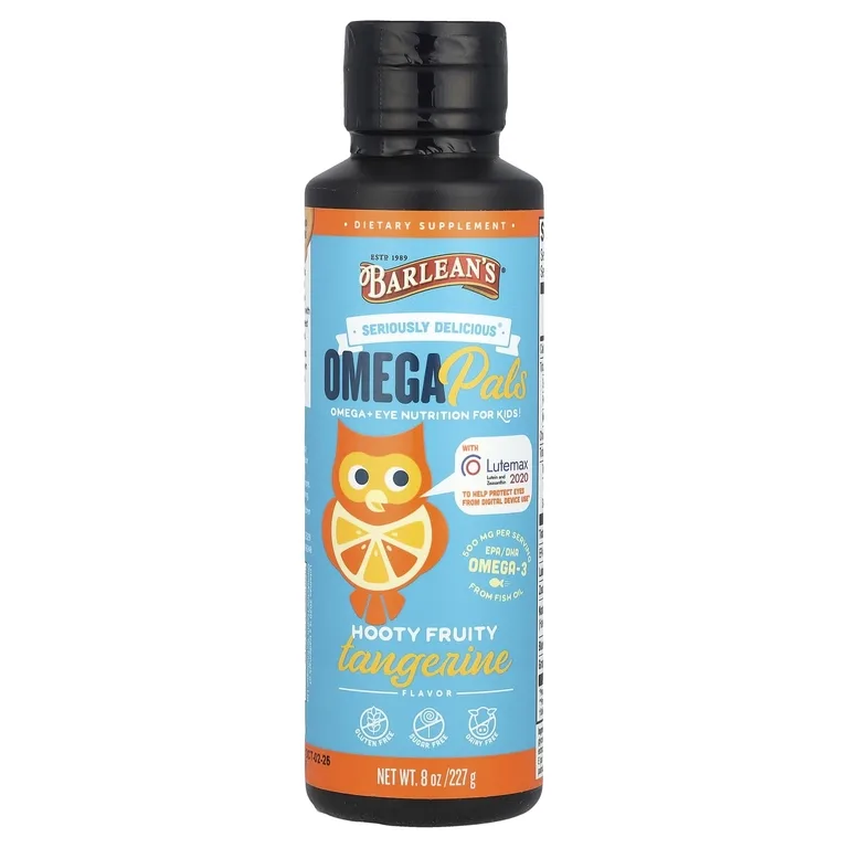 Barlean's, Serious Delicious Omega Pals, Фруктовый вкус мандарина и мандарина, 8 унций (227 г)