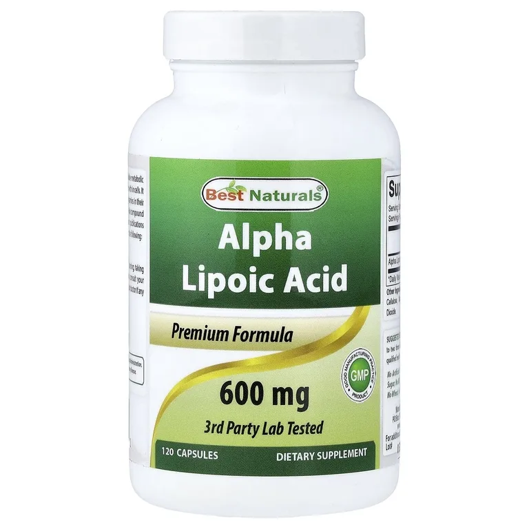 Best Naturals, альфа-липоевая кислота, 600 мг, 120 капсул