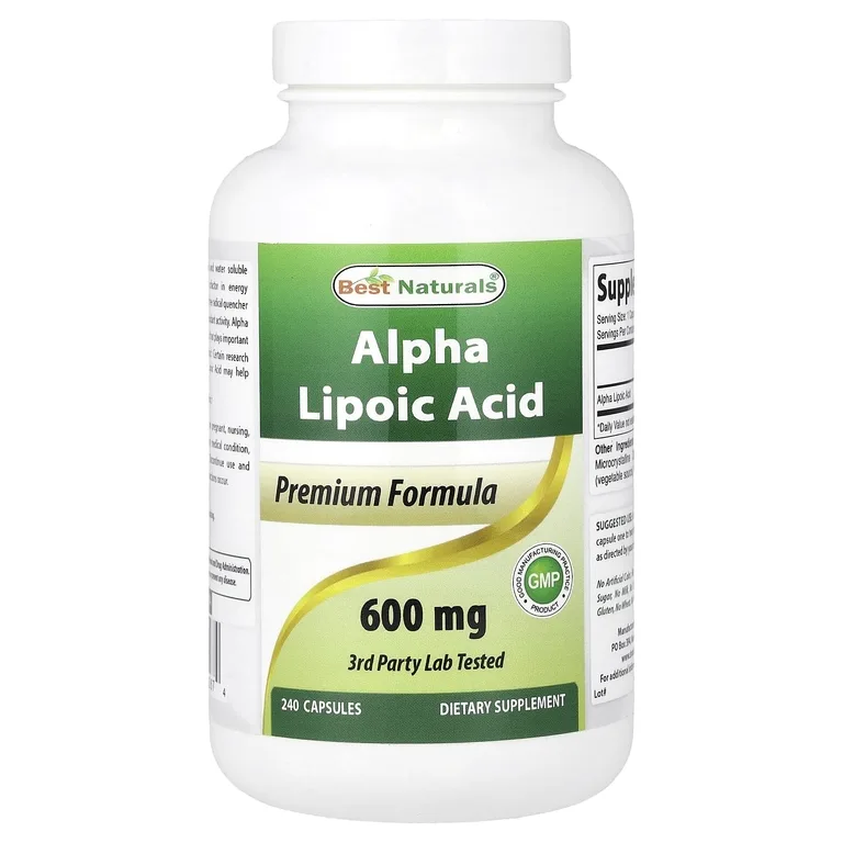Best Naturals, Альфа-липоевая кислота, 600 мг, 240 капсул
