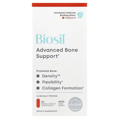 Biosil, Улучшенная поддержка костей, 60 оригинальных капсул