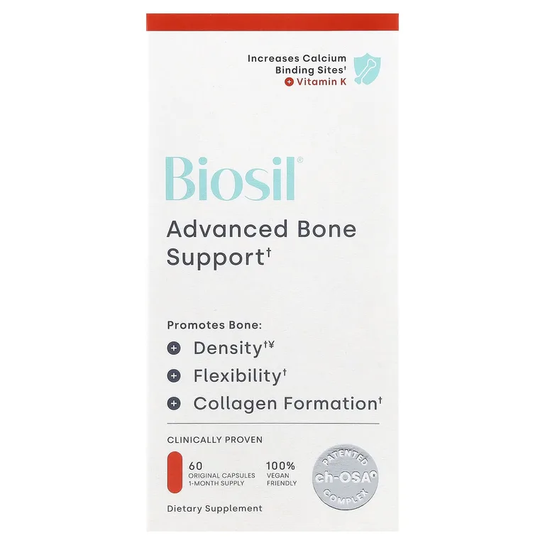 Biosil, Улучшенная поддержка костей, 60 оригинальных капсул