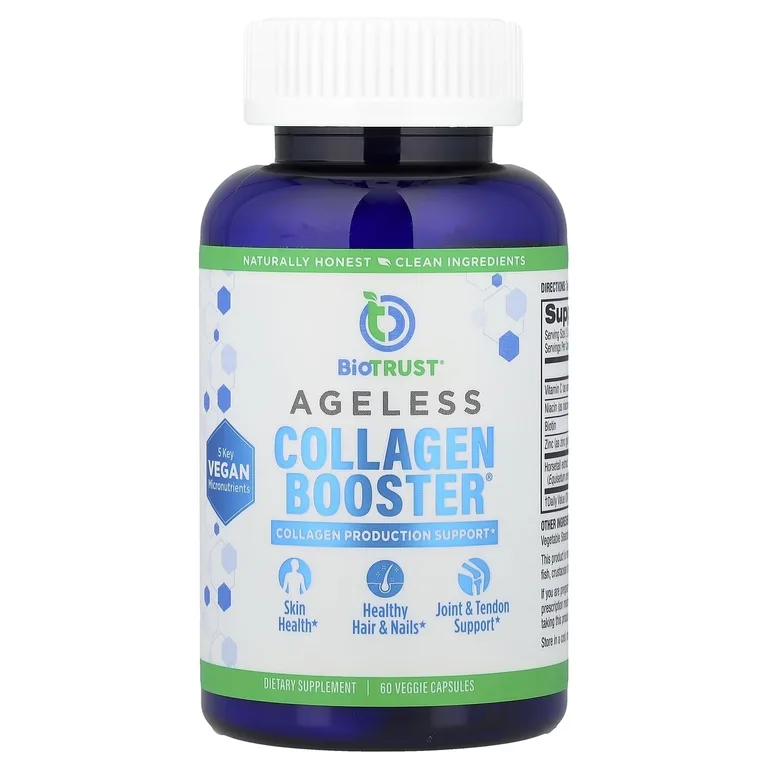 BioTRUST, Ageless Collagen Booster®, 60 растительных капсул